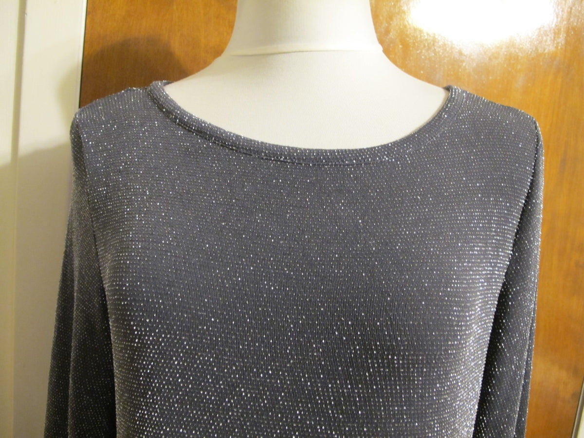 Michael Kors women’s gray boat neck jersey evening dress size Large New