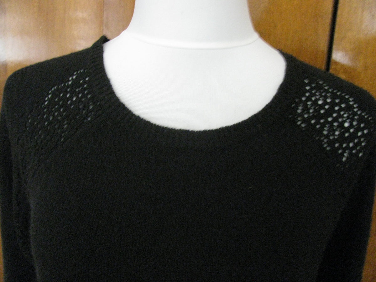 Rachel Roy women’s black gray detailed sweater dress XLarge 