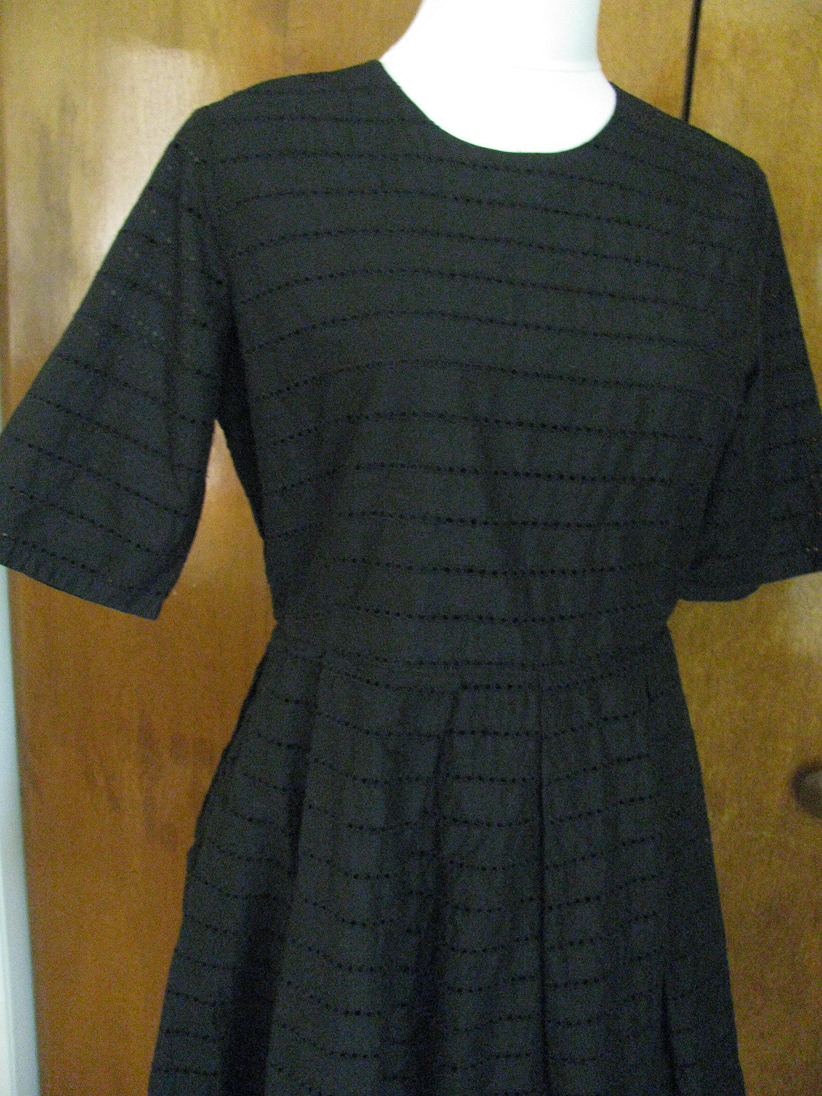 Gap women's black pleated cotton dress 