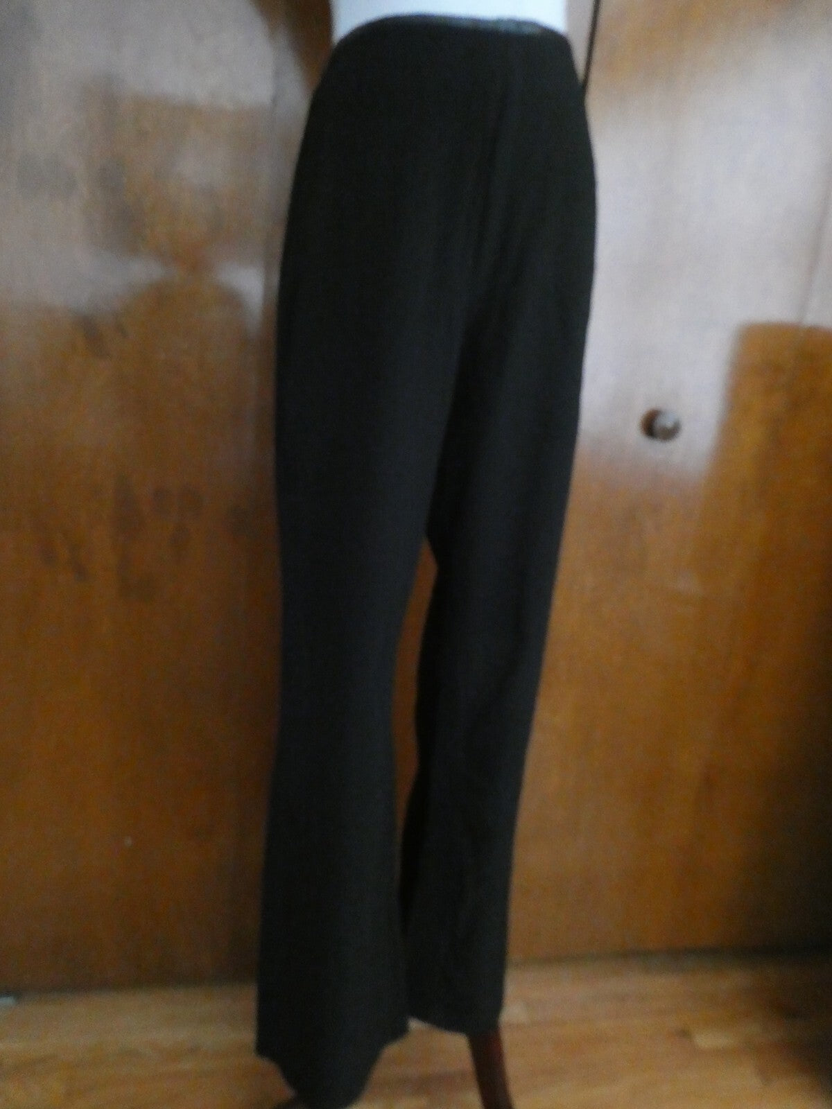 Gloria Vanderbilt women's black dress pants decorated with leather 14 (fits 12)