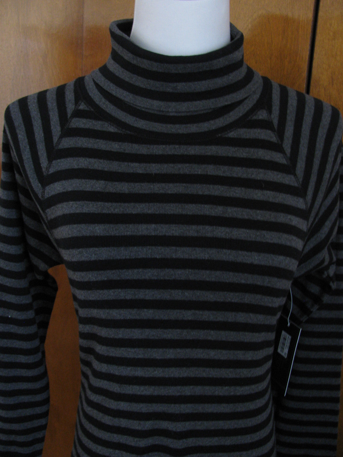 Lauren Jeans CO Women's black gray turtleneck dress size Medium 