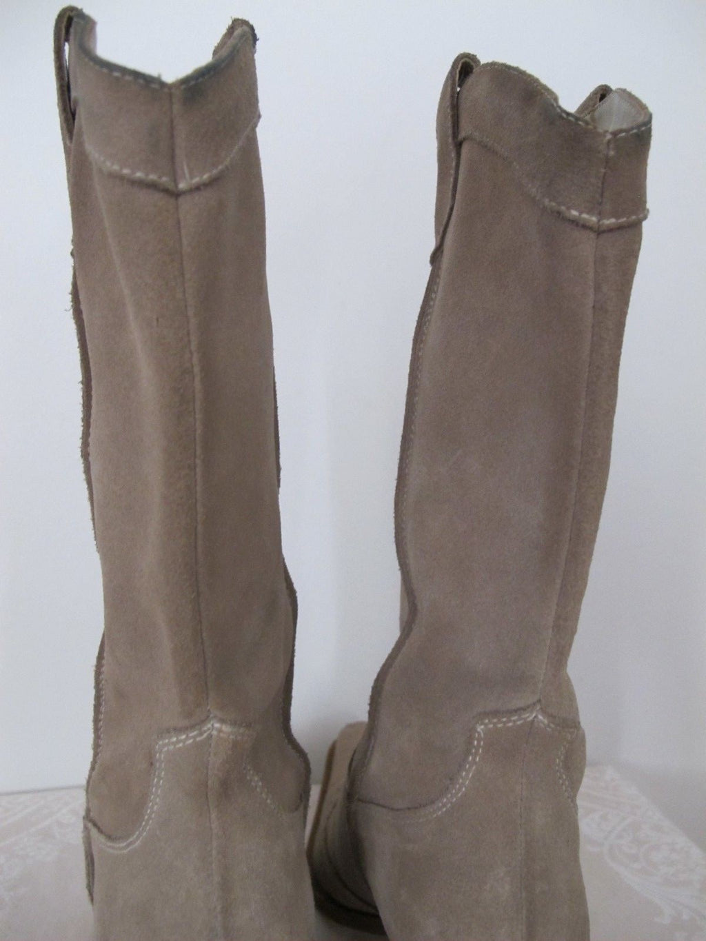 Chat Chat women's beige womens leather suede boots made in italy size 7
