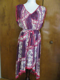 Free People women’s multi color asymmetrical hem NWT soft rayon dress size Large