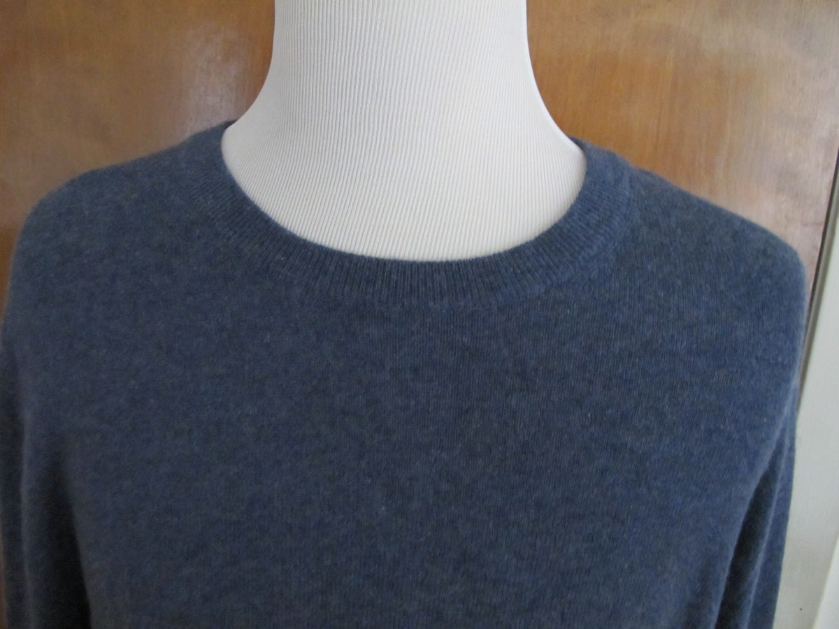 Bloomingdales men's blue 2ply cashmere crewneck sweater XL NWT 