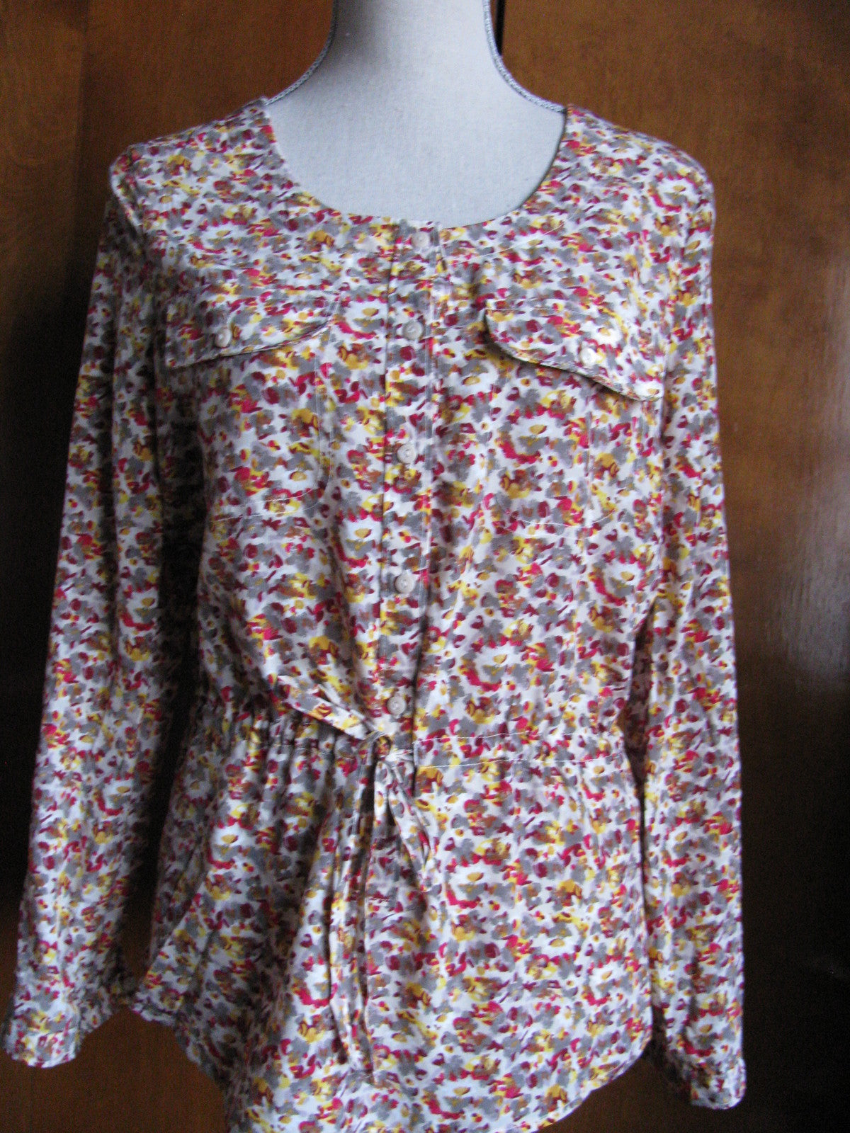 Gap women's multicolored printed detailed pocketed tunic top New