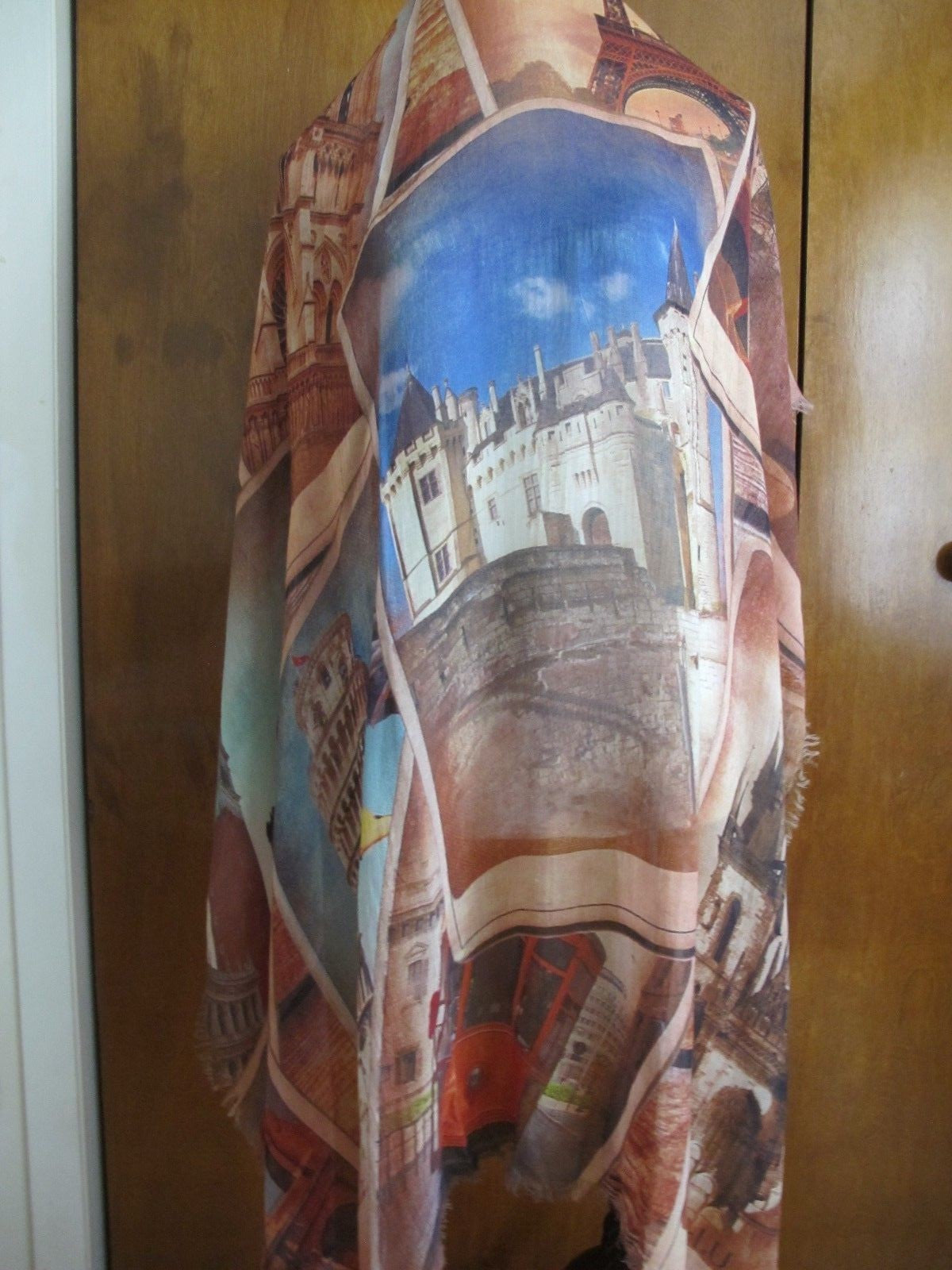 Silky Yu women's modal multi color scarf wrap shawl 46" x 46" NWT