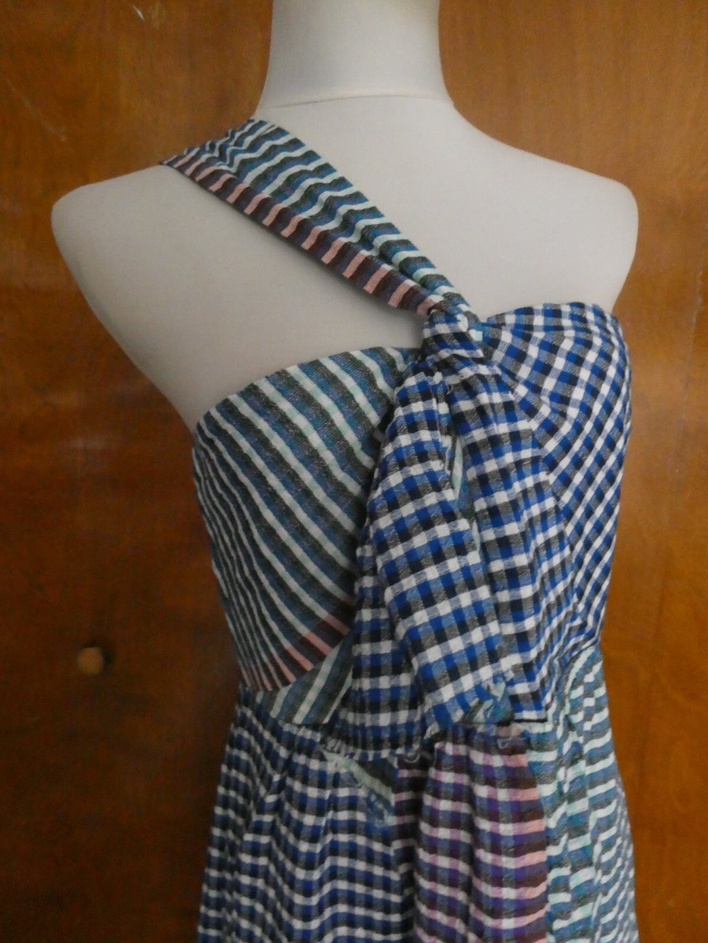ANTHROPOLOGIE MAEVE Women's Waverly Plaid One Shoulder Full Lined Dress 10,14,16