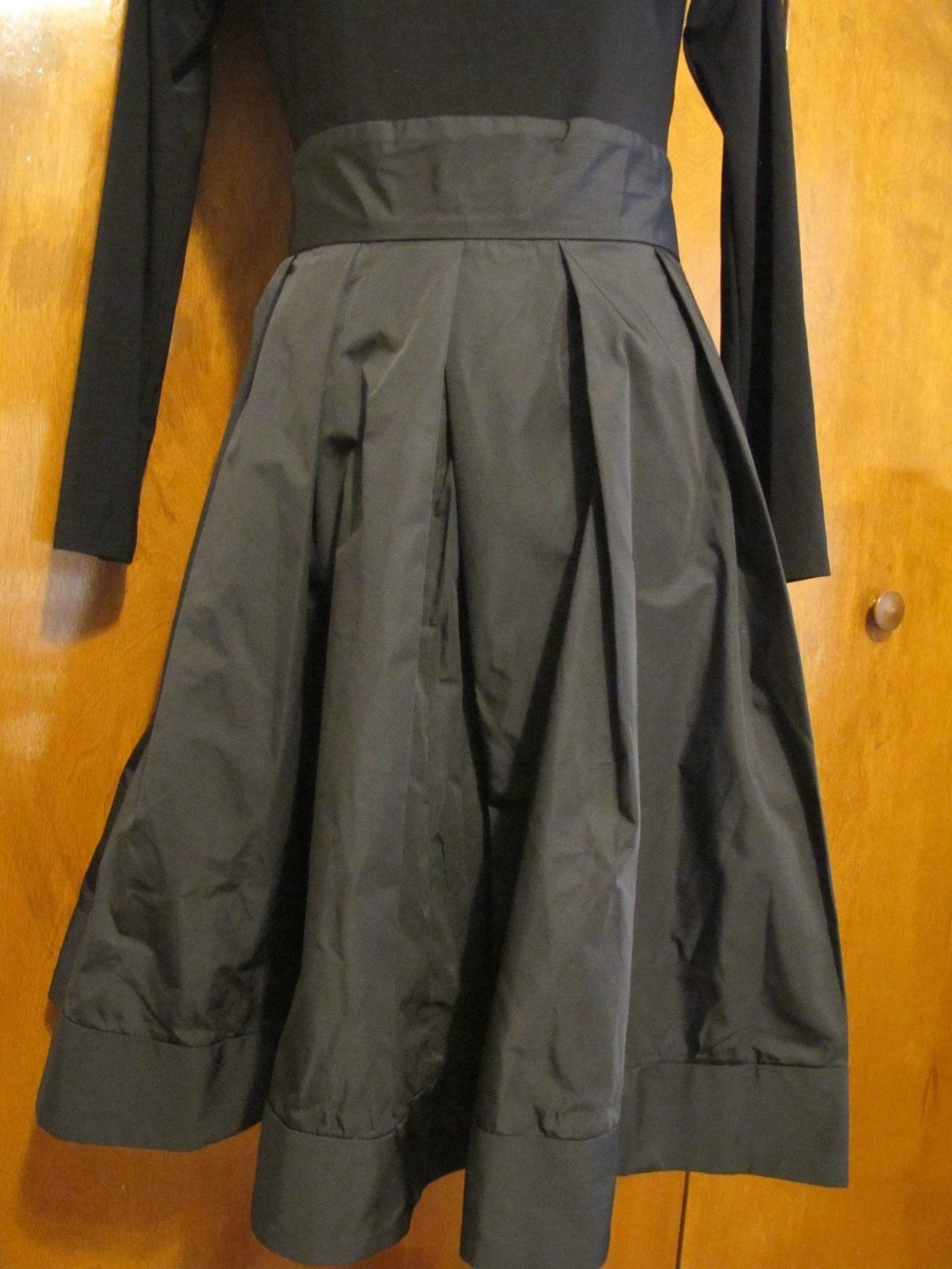 Ralph Lauren women's black pleated skirt evening stylish detailed dress 2 New
