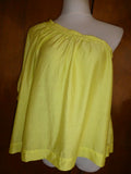 Anthropologie Maeve Women’s Canary Yellow Shoulder Top Blouse Medium, Large