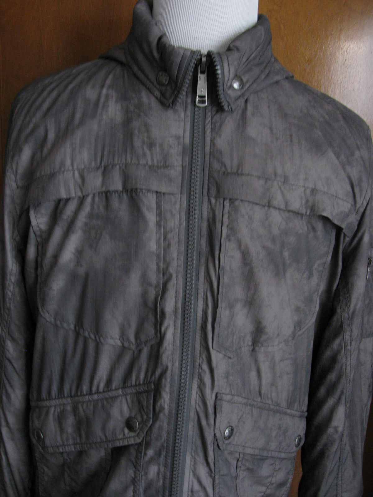 Guess Men's Willow Green Hidden Hood Jacket Coat Size M, XL
