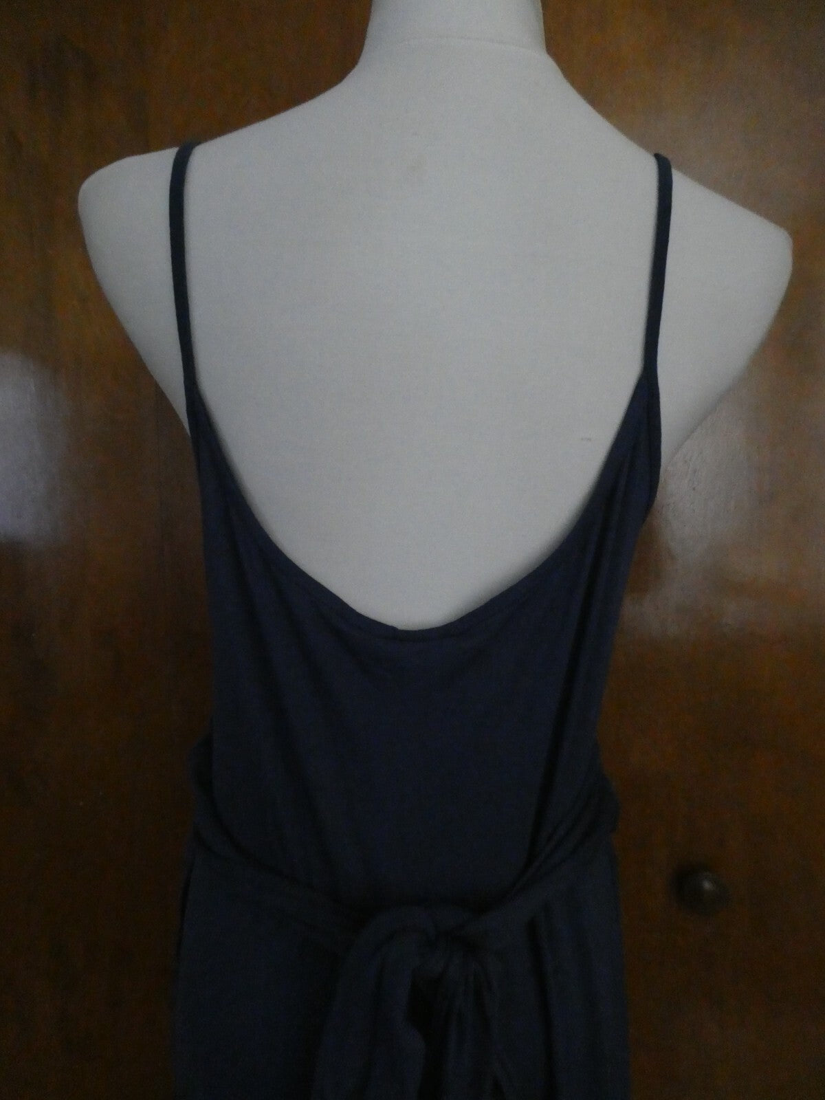 Gap Women's Navy Tie-Waist Midi Wrap Dress Size Large