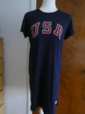 Polo Ralph Lauren 2016 Team USA Olympic Dress Women Navy Blue Cotton USA Graphic