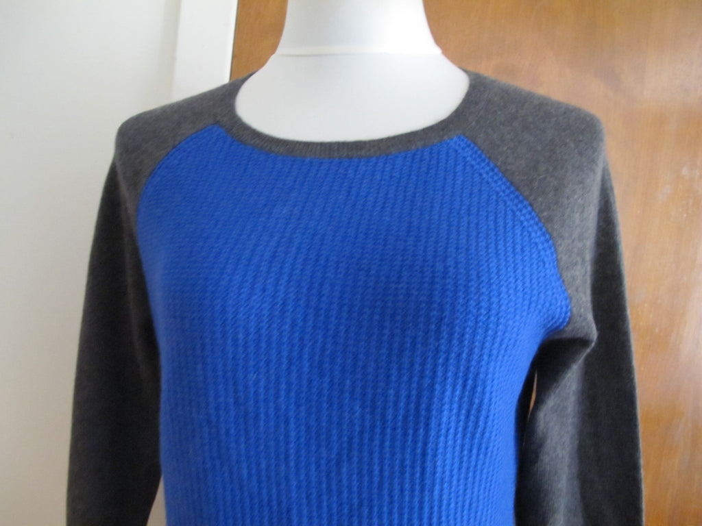 Ralph Lauren Women's Blue Gray Cashmere Sweater Size Medium New