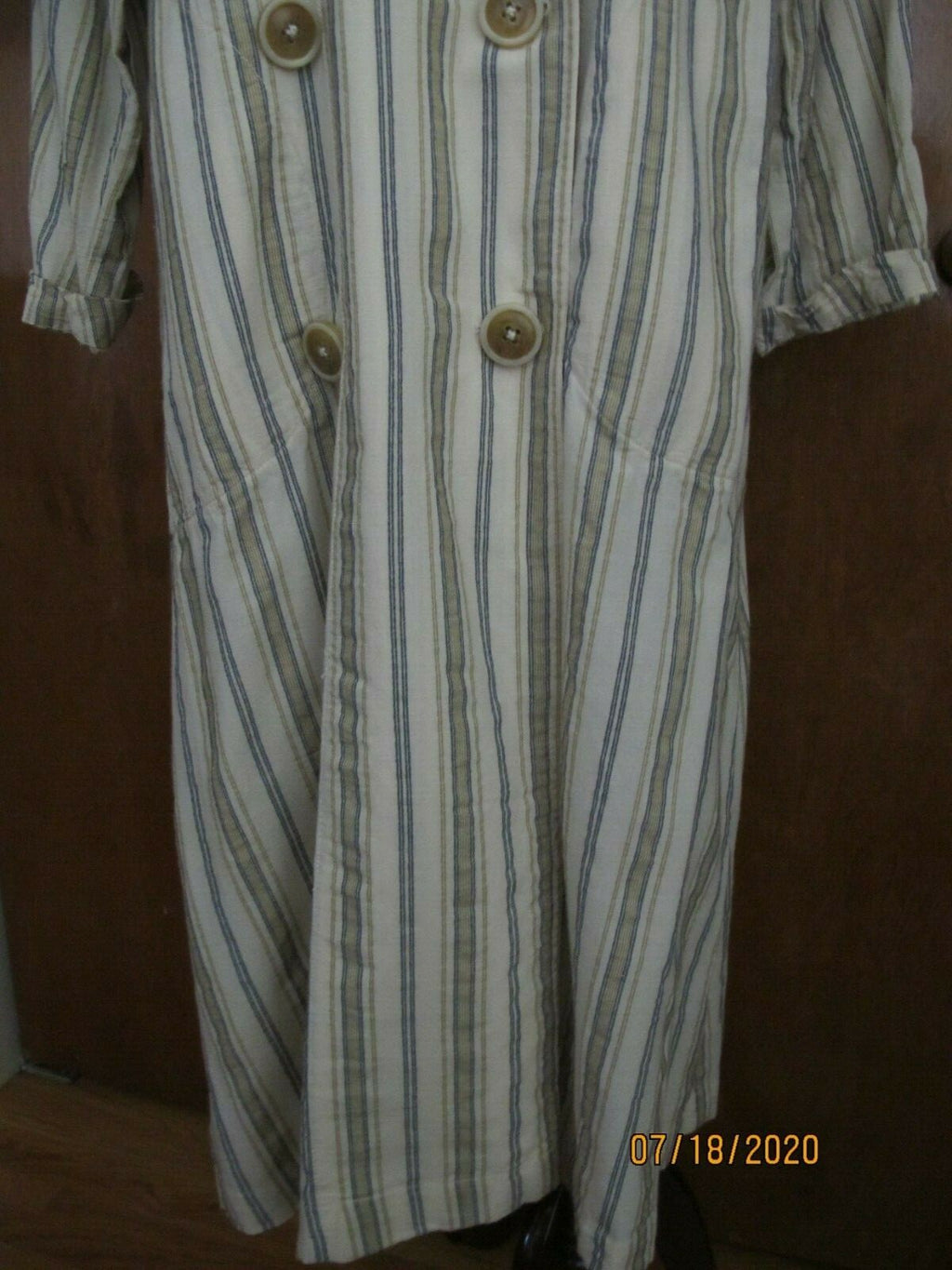 Free People Women's Sweet Melody Stripe Trench Coat Duster Xsmall (fits medium)