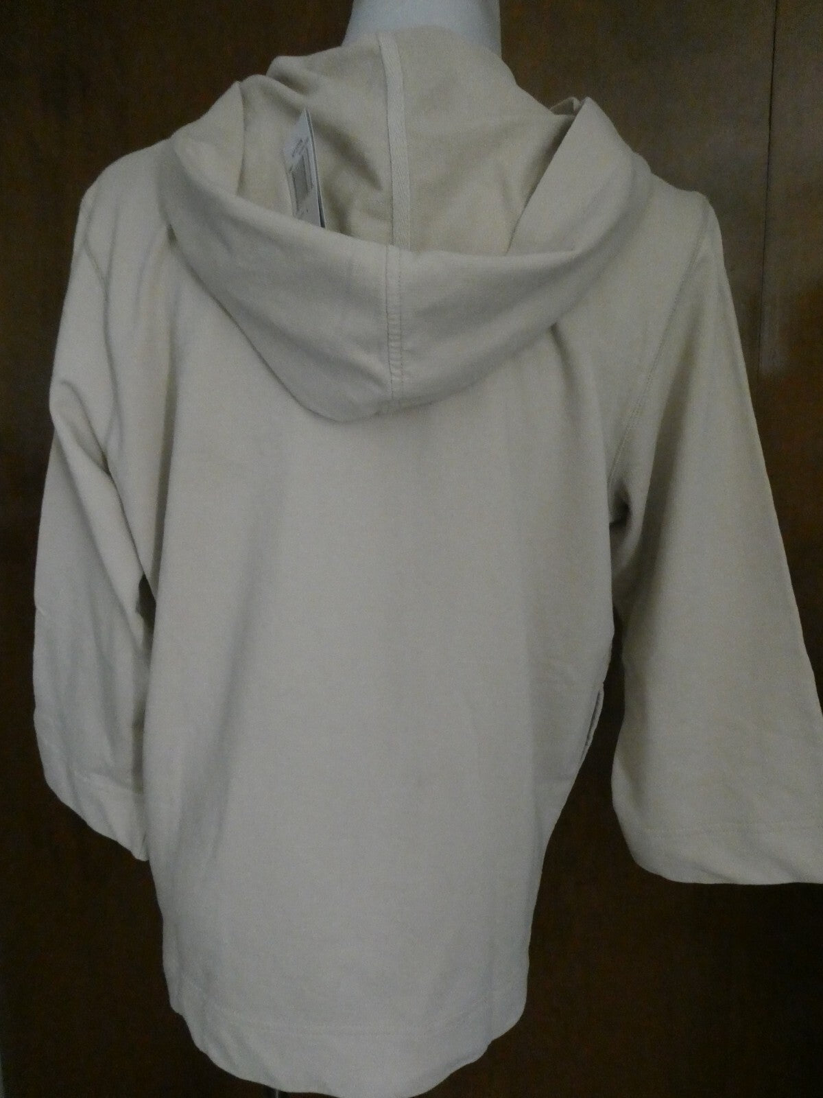 Project G Women's Natural Beige Sweater Attached Hood Large