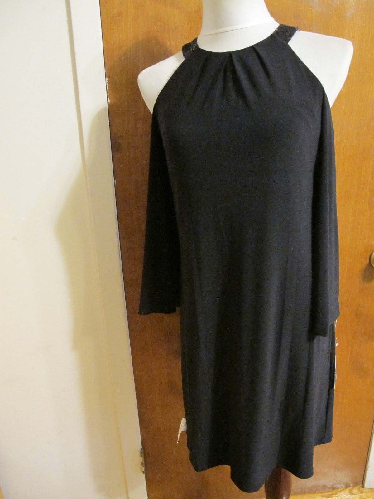 Lauren Ralph Lauren Women Black Lined Evening Cutout A-line Dress Size 4, 14