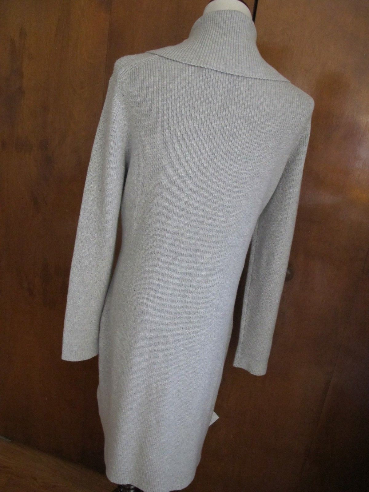 Ralph Lauren Women's Gray Classic Fit Cowl Neck Sweater Dress New