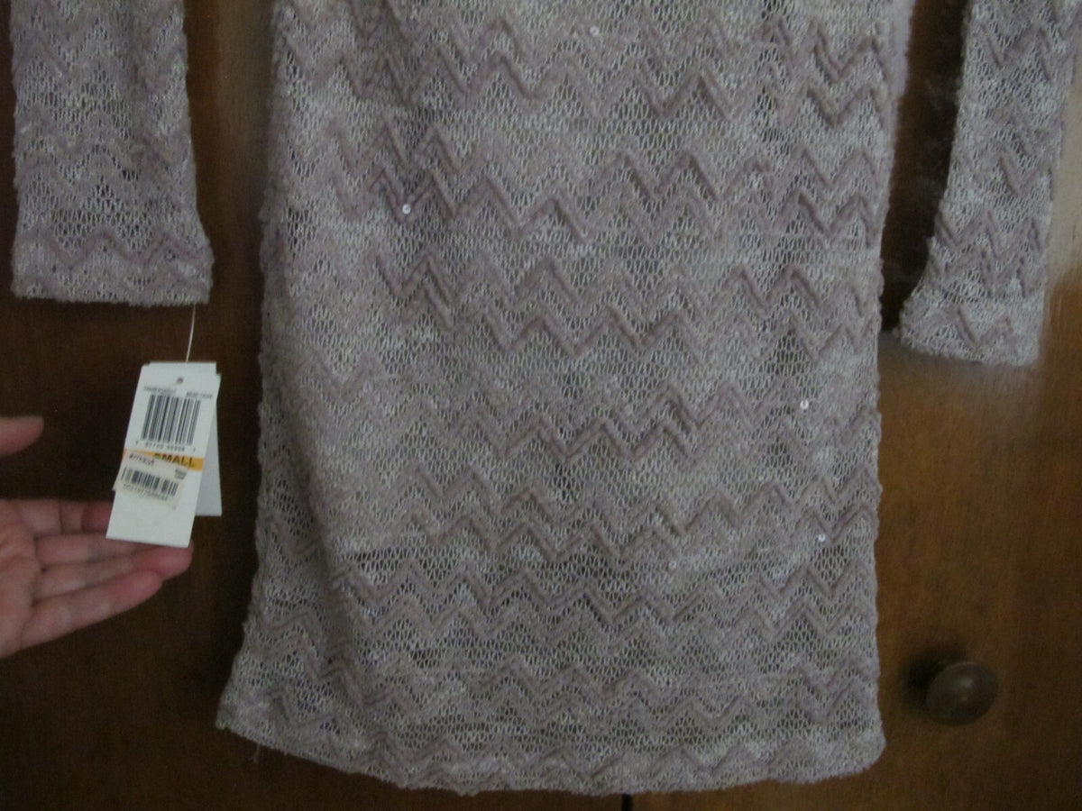 City Studio womens beige/taupe detailed fitted beaded soft dress Small (fits XS)
