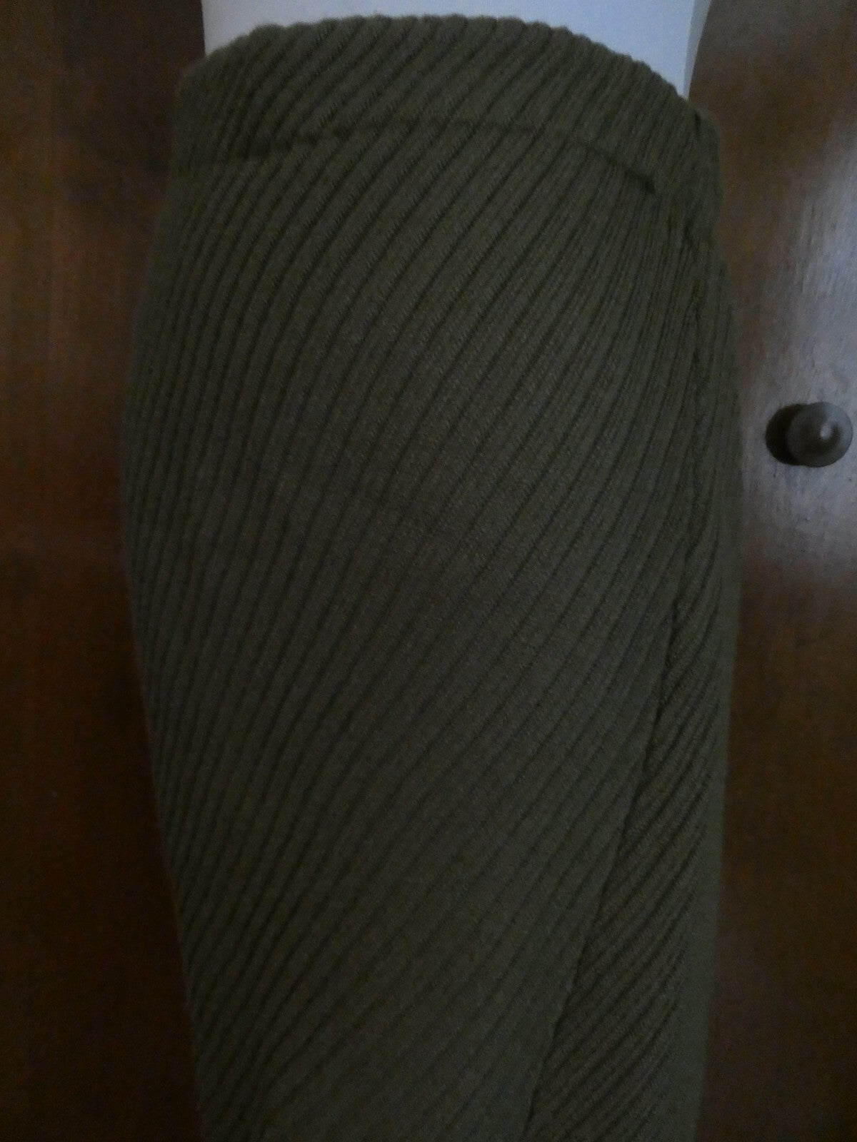 BY ROSIE NEIRA Anthropologie Green Wrapped Fringe Skirt Wool Blend Size Large