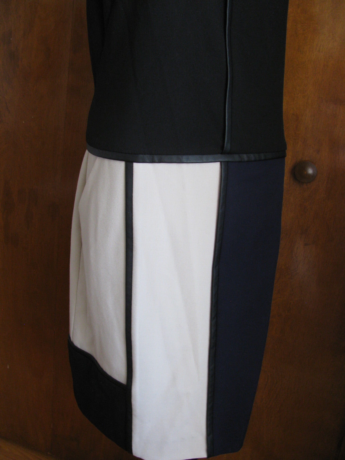 Ralph Lauren color black ivory navy stylish evening NWT dress size 16