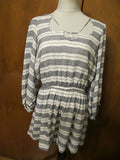 Anthropologie Holding Horses White/Black Lined Tie Romper Jumpsuit Large