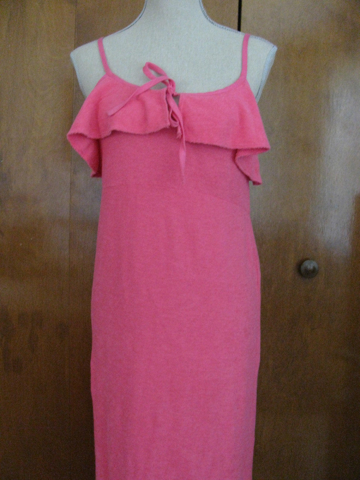 Juicy Couture Women's Pink Cotton Maxi Dress Linen New