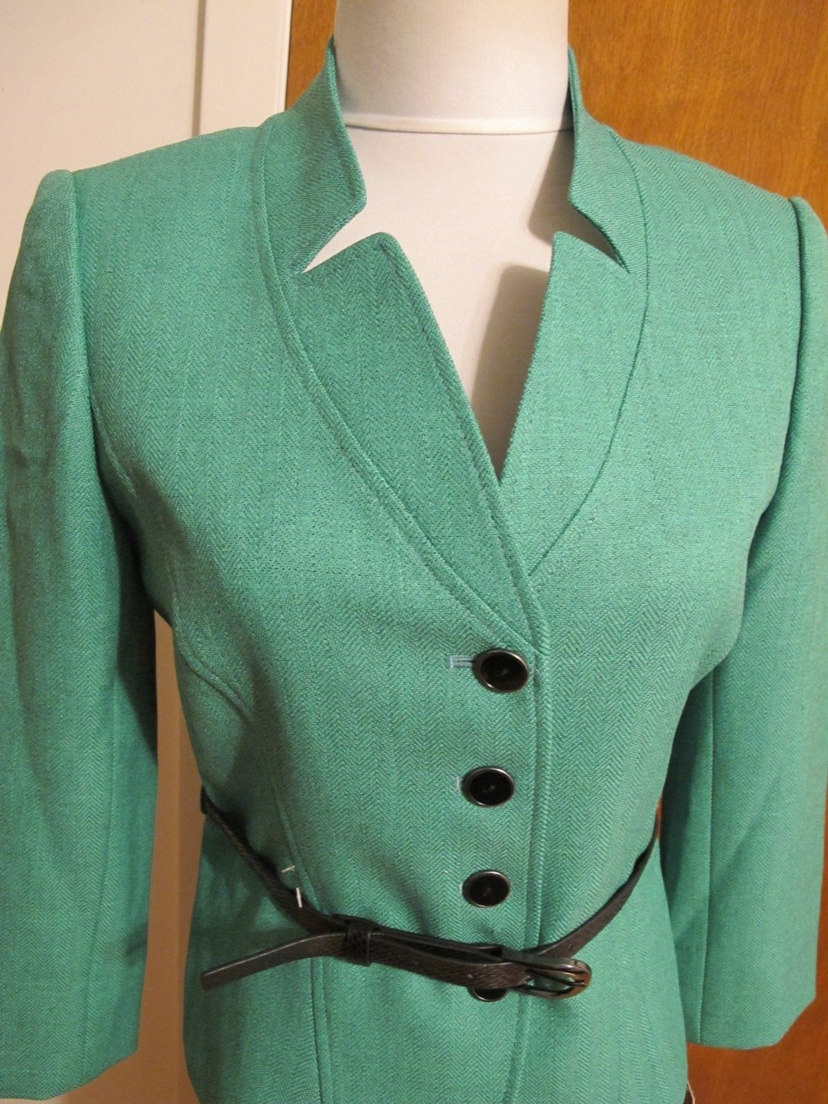 Tahari Asl Women’s green black 2 Piece Skirt Suit Size 6 new