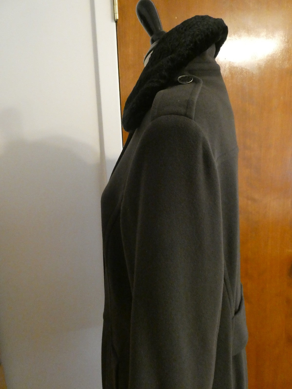 Marvin Richards Women's Long Wool Blend Coat Classic Winter Size 14(fit size8)