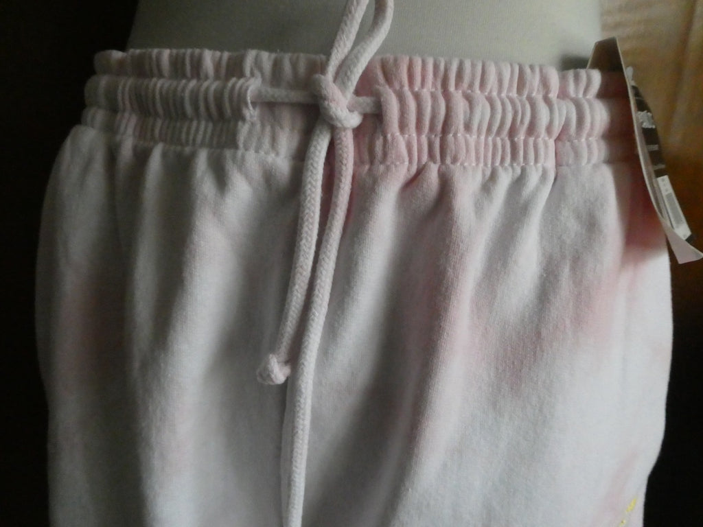 Peanuts Snoopy Tie Dye Shorts Women XL Pink NWT Drawstring Lounge Freeze NY