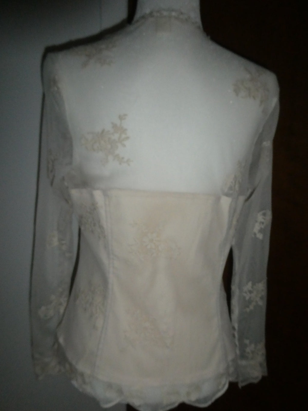 Women's tea stain embroidered lined evening top PL from Macys