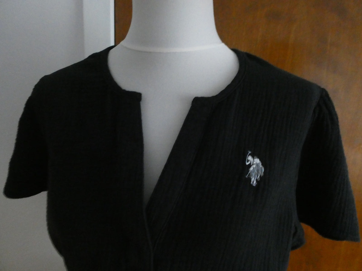 U.S. Polo Assn. Women's Black Tiered Dress Size Medium 100% Cotton NWT