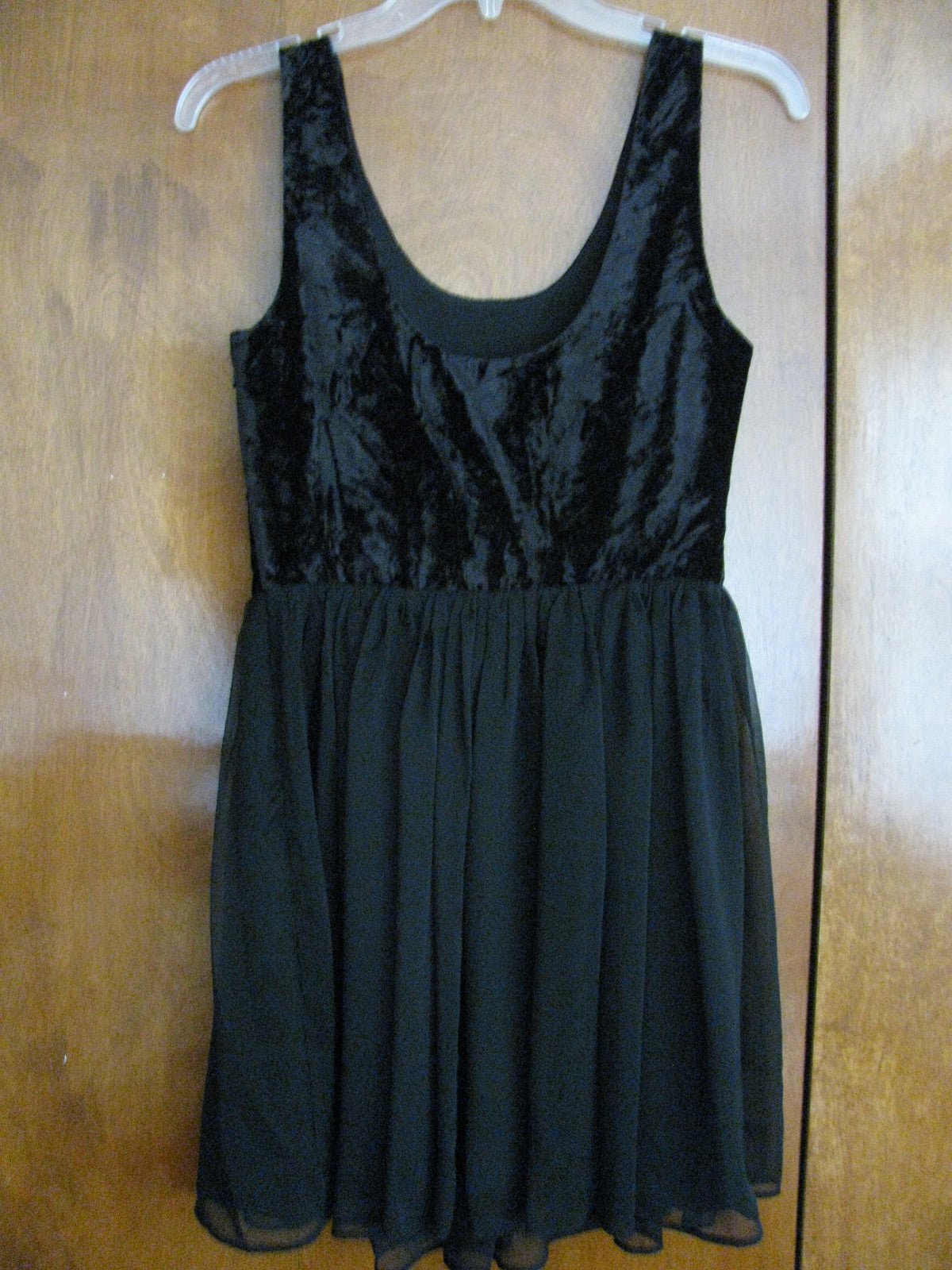 Free People women black detailed velour mesh lined dress size 2, 8, 12