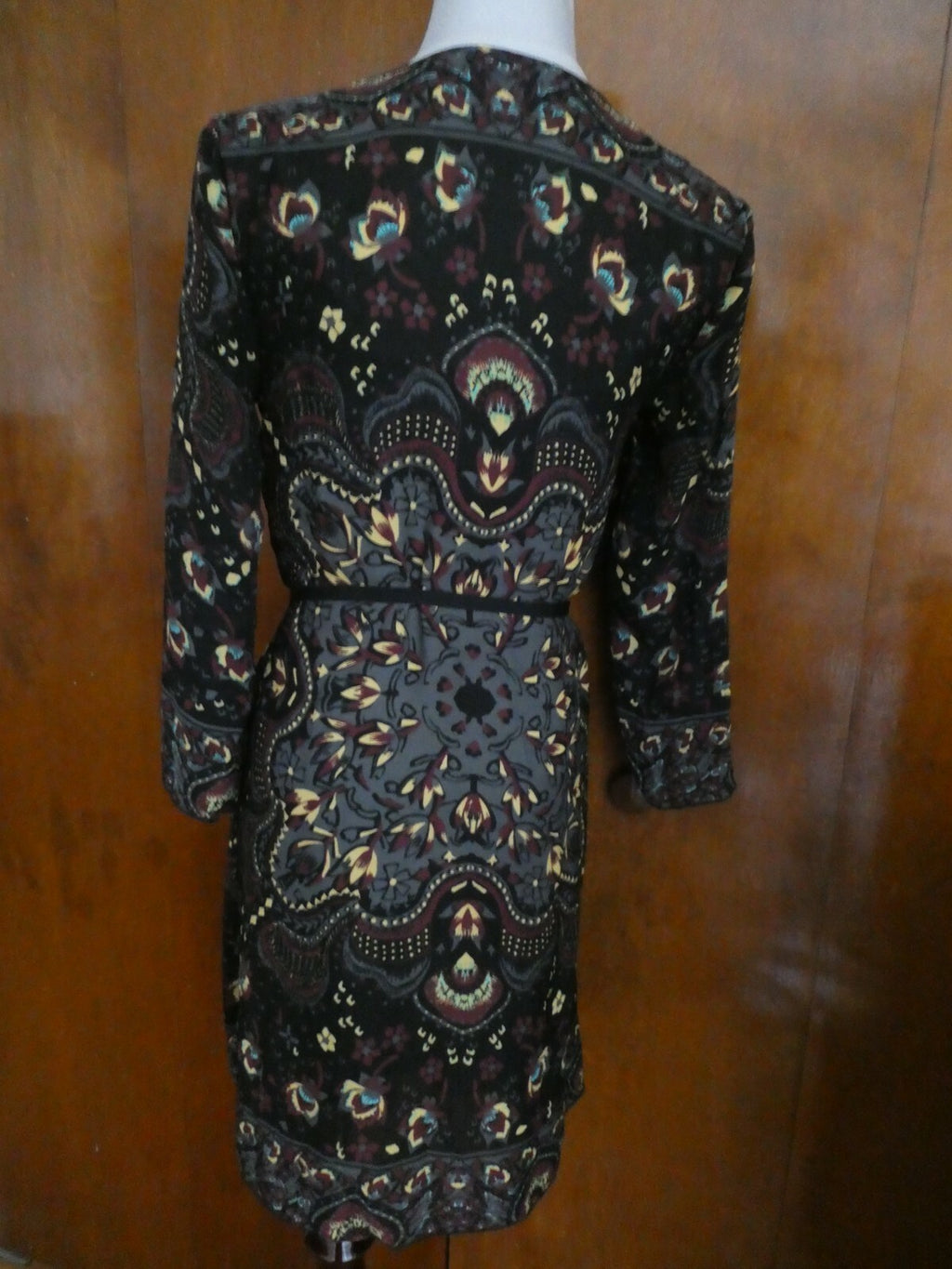 Rachel Roy women’s multicolor material belted scarf dress Size Small