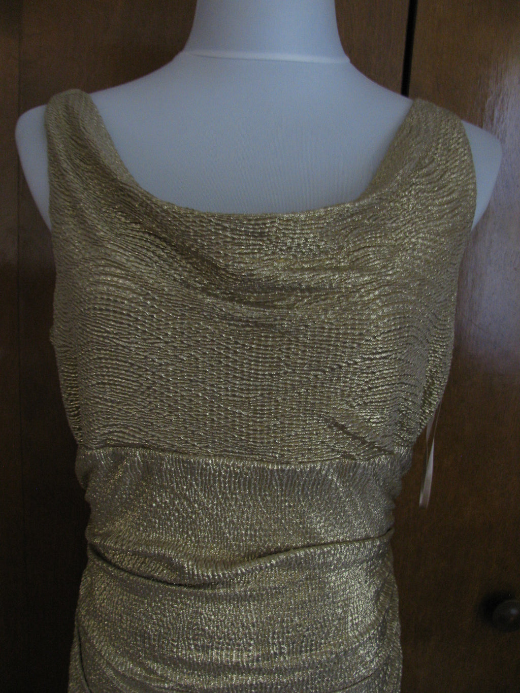 Ralph Lauren women's yellow gold lined evening dress Size 12 NEW