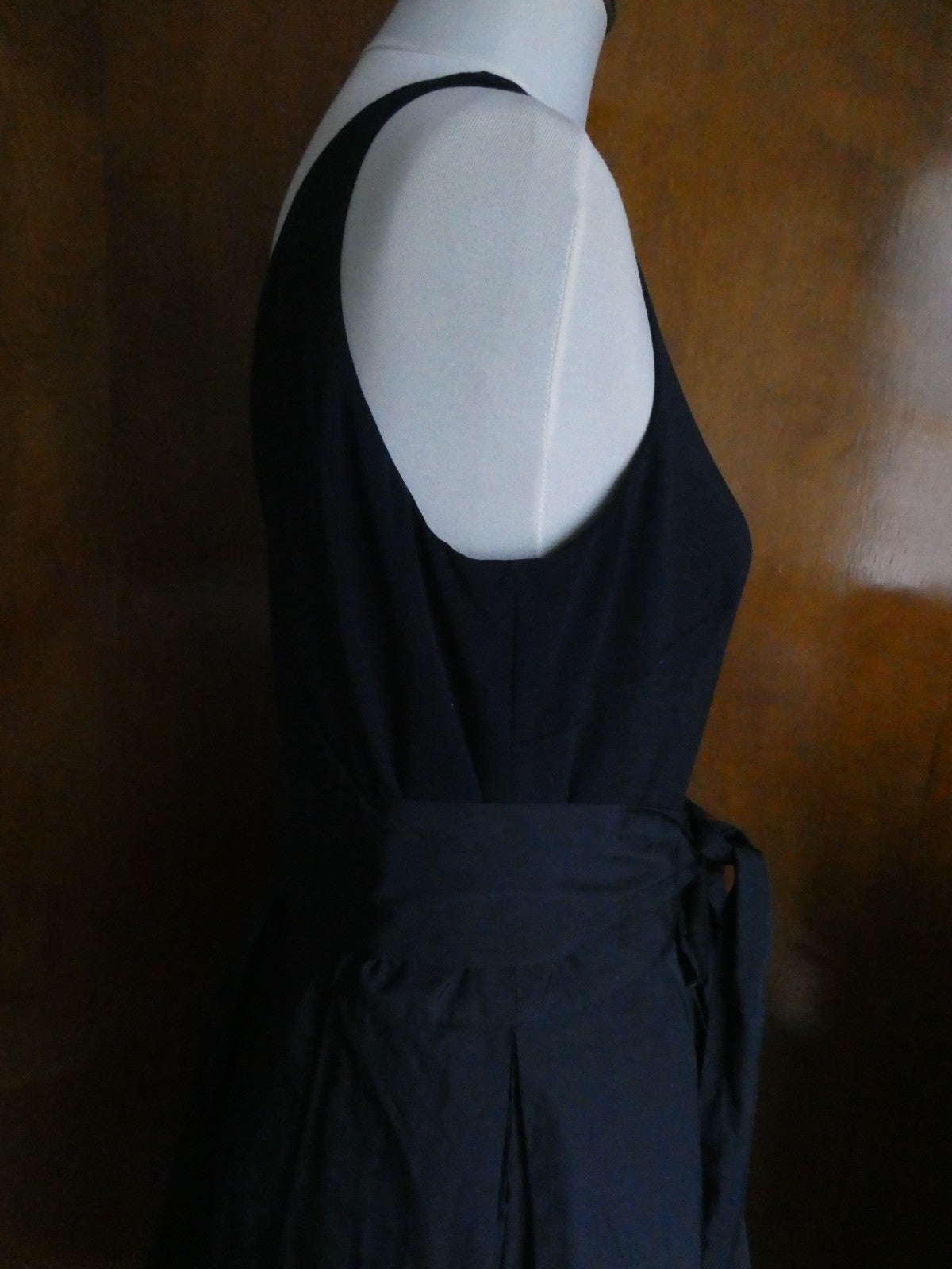 Lauren Ralph Lauren women’s navy pleated skirt detailed dress size 12 NEW