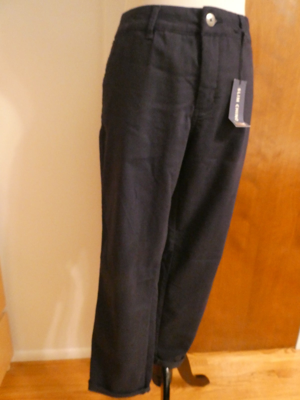 U.S. POLO ASSN. Women Navy Mid Rise Relax Fit Denim Slim Chino Pant 16 (fits 14)
