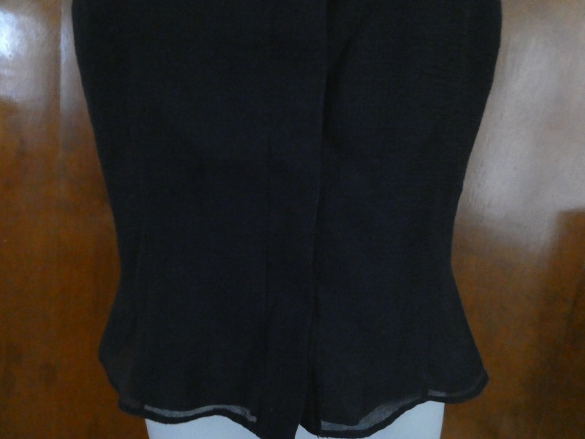 Rachel Roy black lined decorated embellished evening blouse sz 12 (fits size 10)