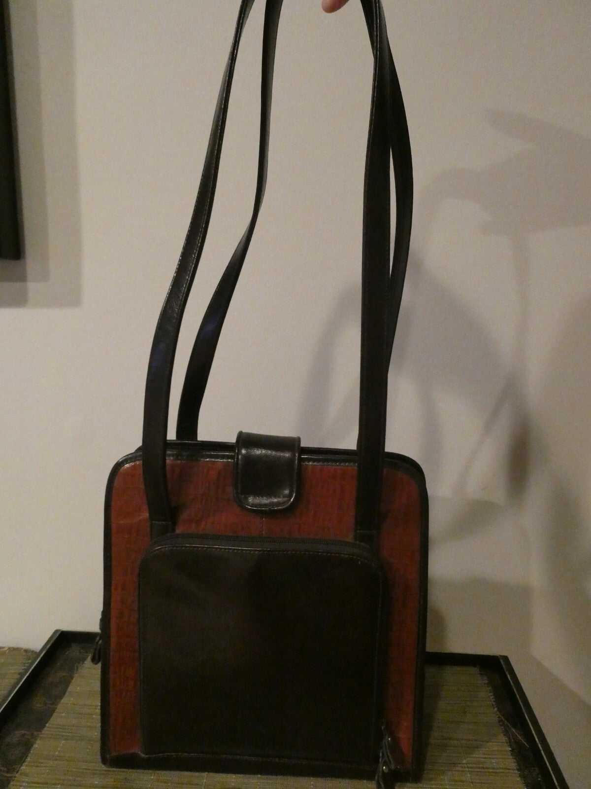 Noato women’s brown genuine leather Wallet Messenger & Shoulder Handbag 8831828 
