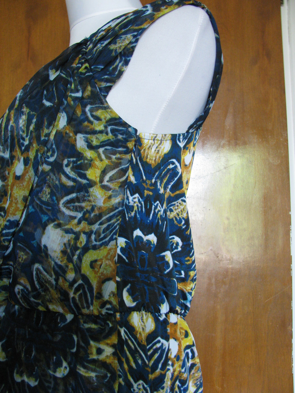 Buffalo women’s one shouldered teal combo mini dress size large NWT