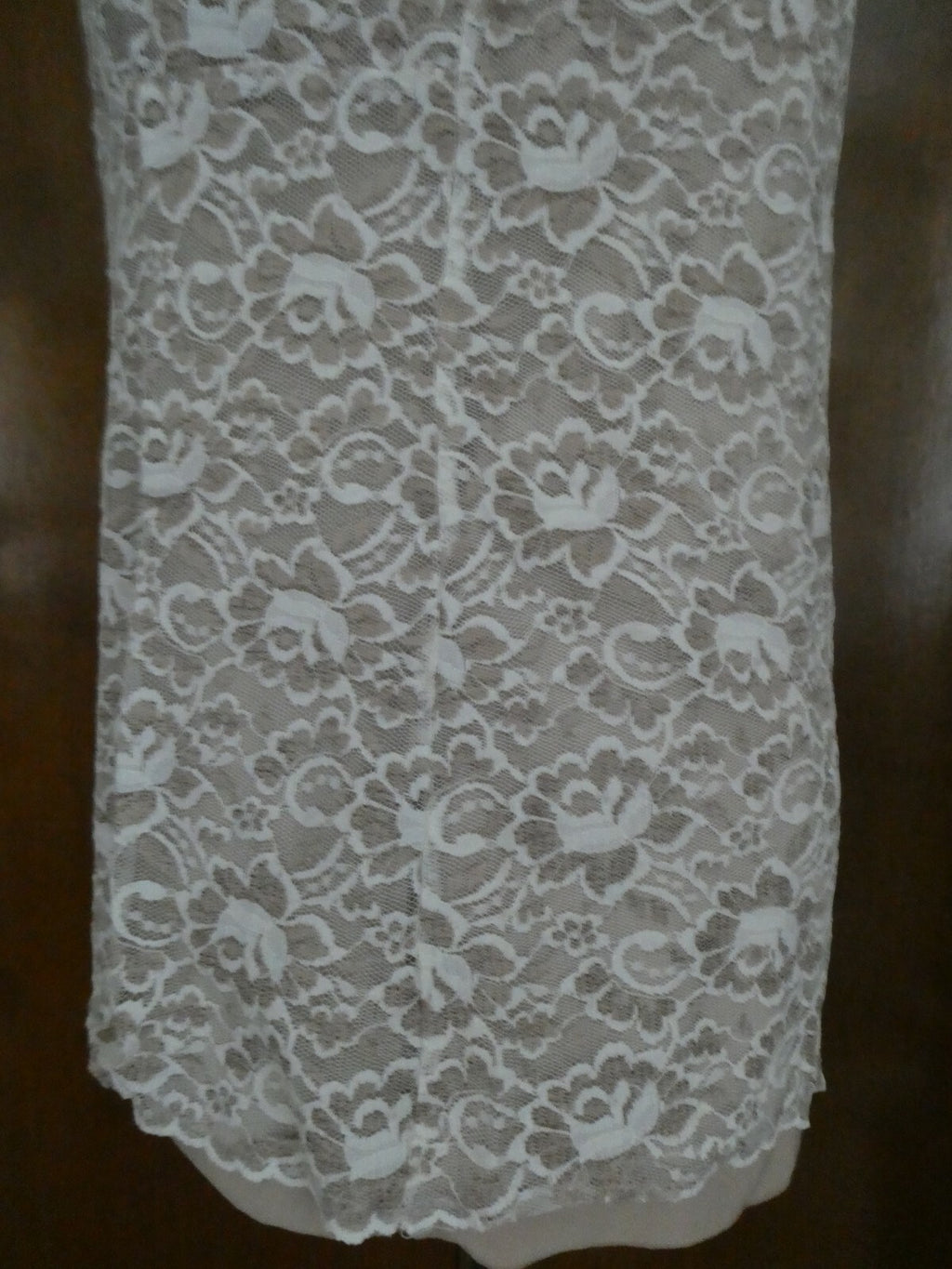 New York & Company Women’s Beige Detailed Tank Top Large