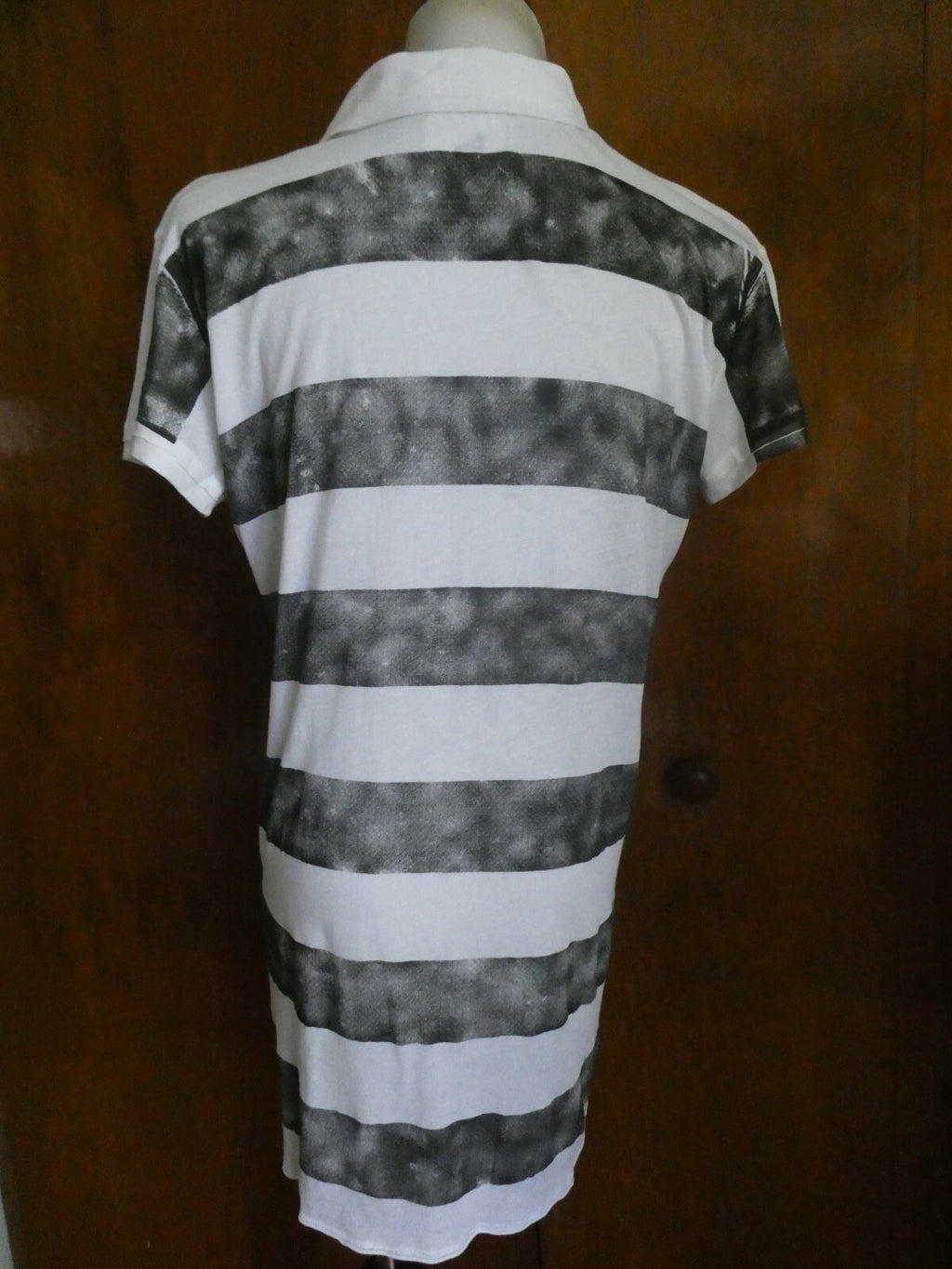 Link women’s short sleeves soft 100% cotton striped long top size large