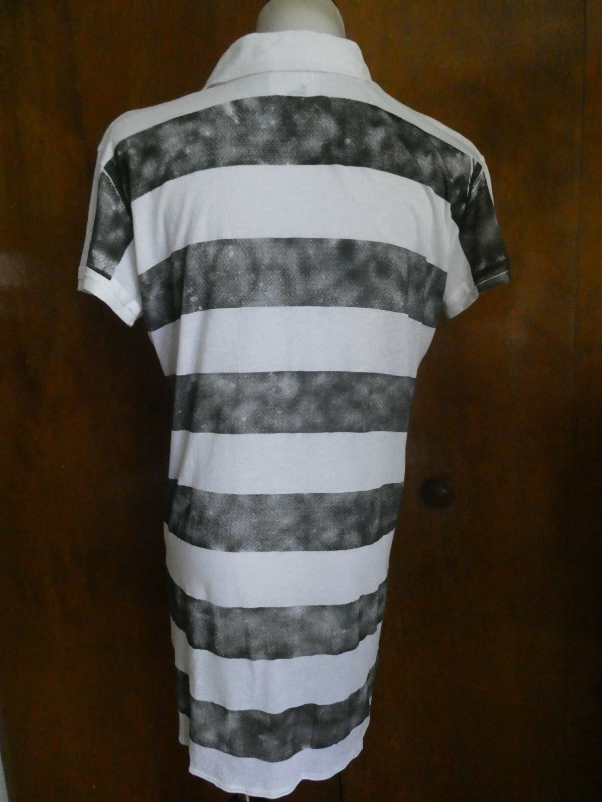Link women’s short sleeves soft 100% cotton striped long top size large