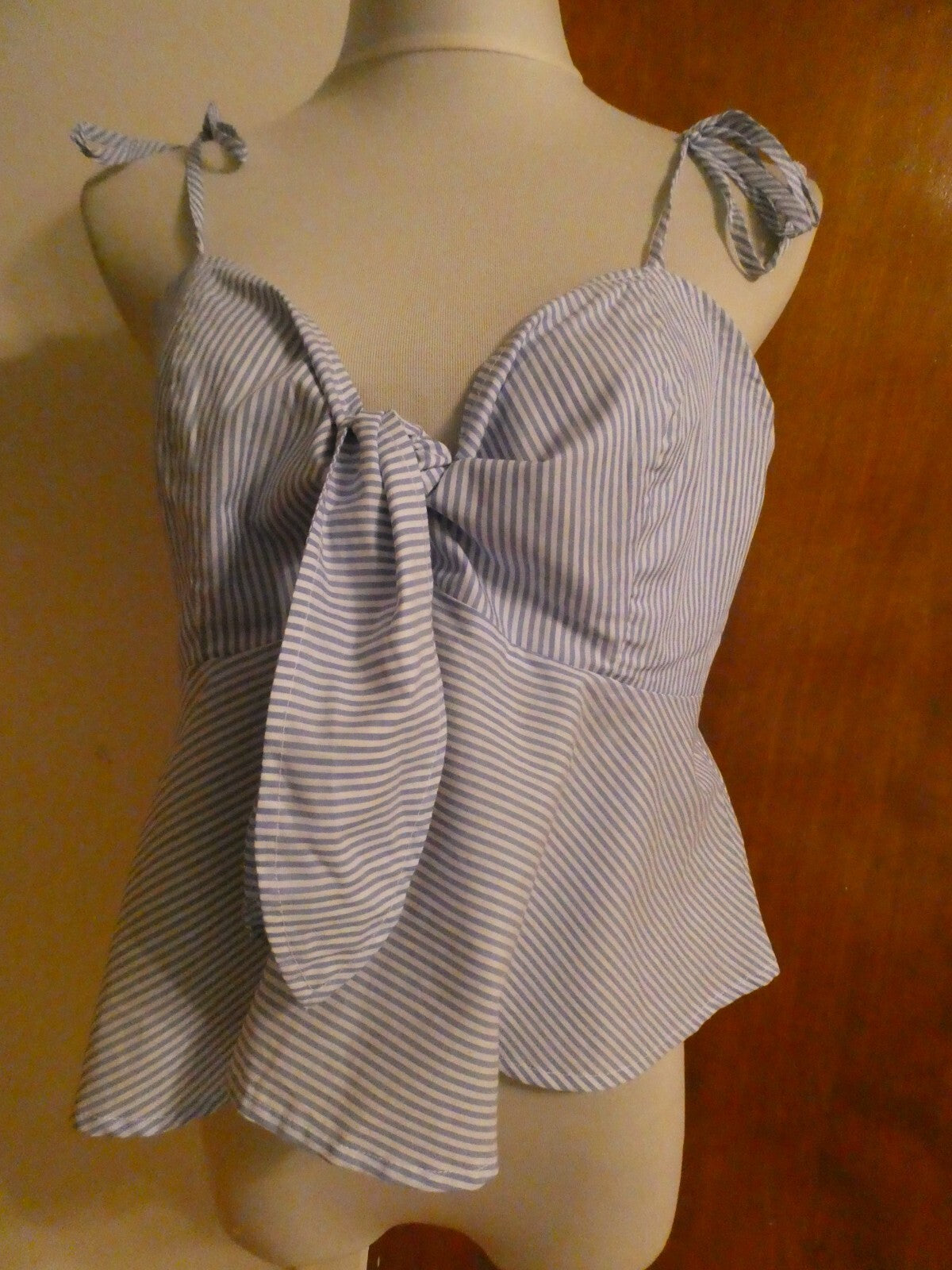 Anthropologie Maeve Women’s Cotton Blue Motif Top Tank Size 12