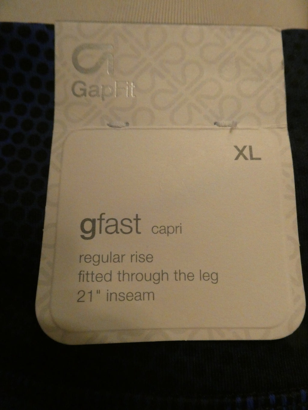 GapFit G Fast Capri Women’s Active Regular Rice Leggings Navy Blue Xlarge