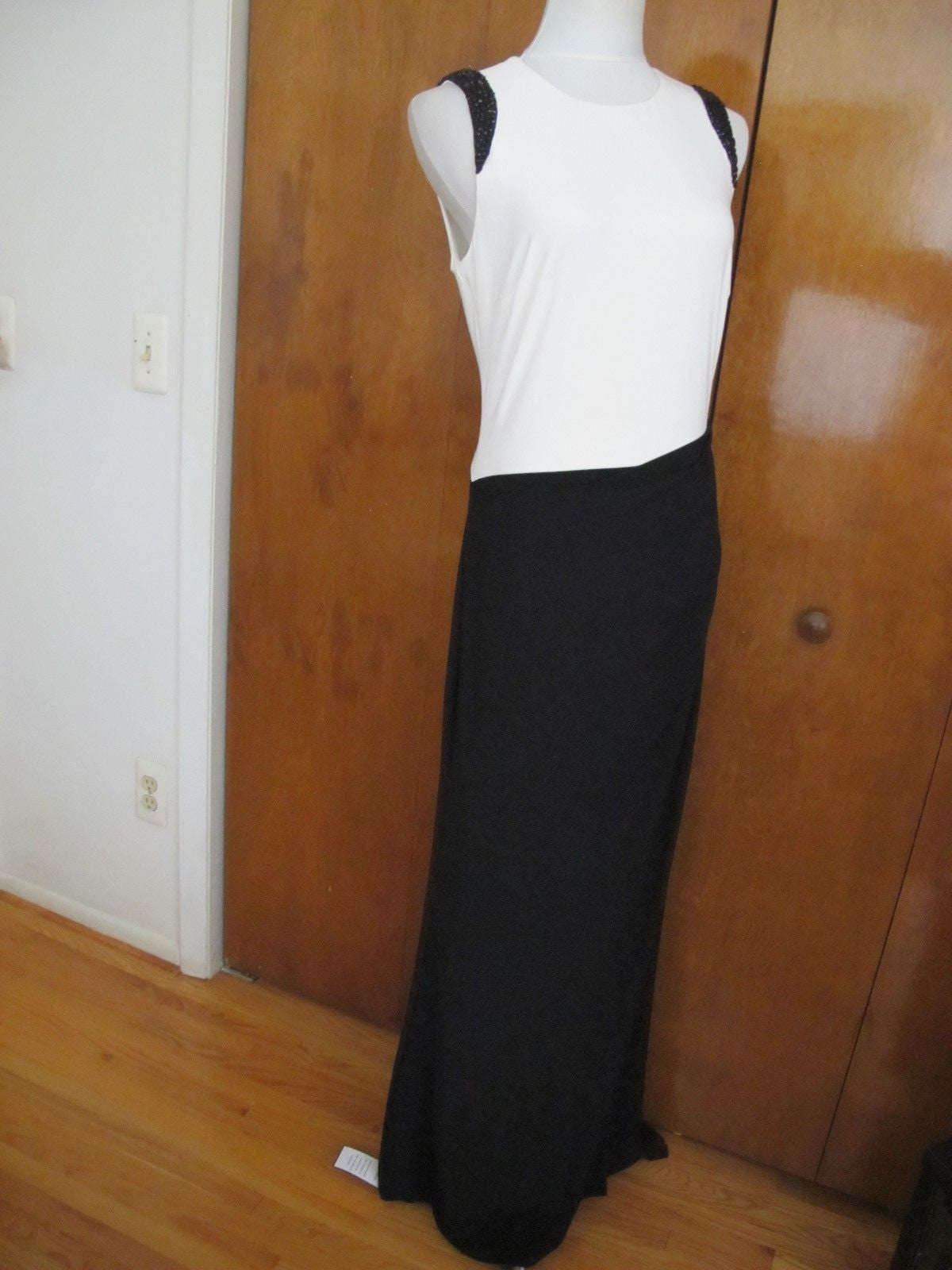 Ralph Lauren women's maxi black white evening stylish detailed new dress size 12