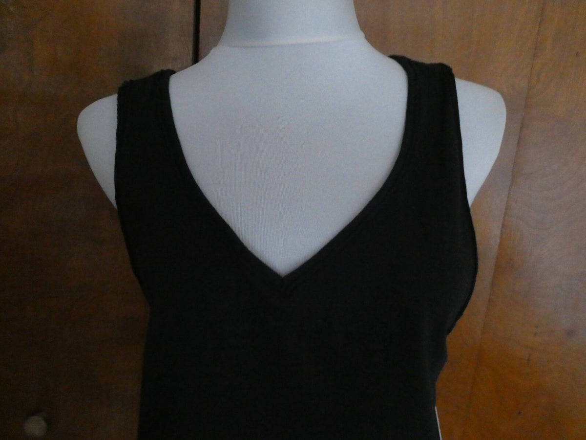 Free People women's black pullover 100% cotton strap top size Medium