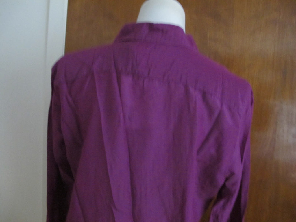  Lauren Ralph Lauren  purple cotton silk women's long sleeves top size 12 New