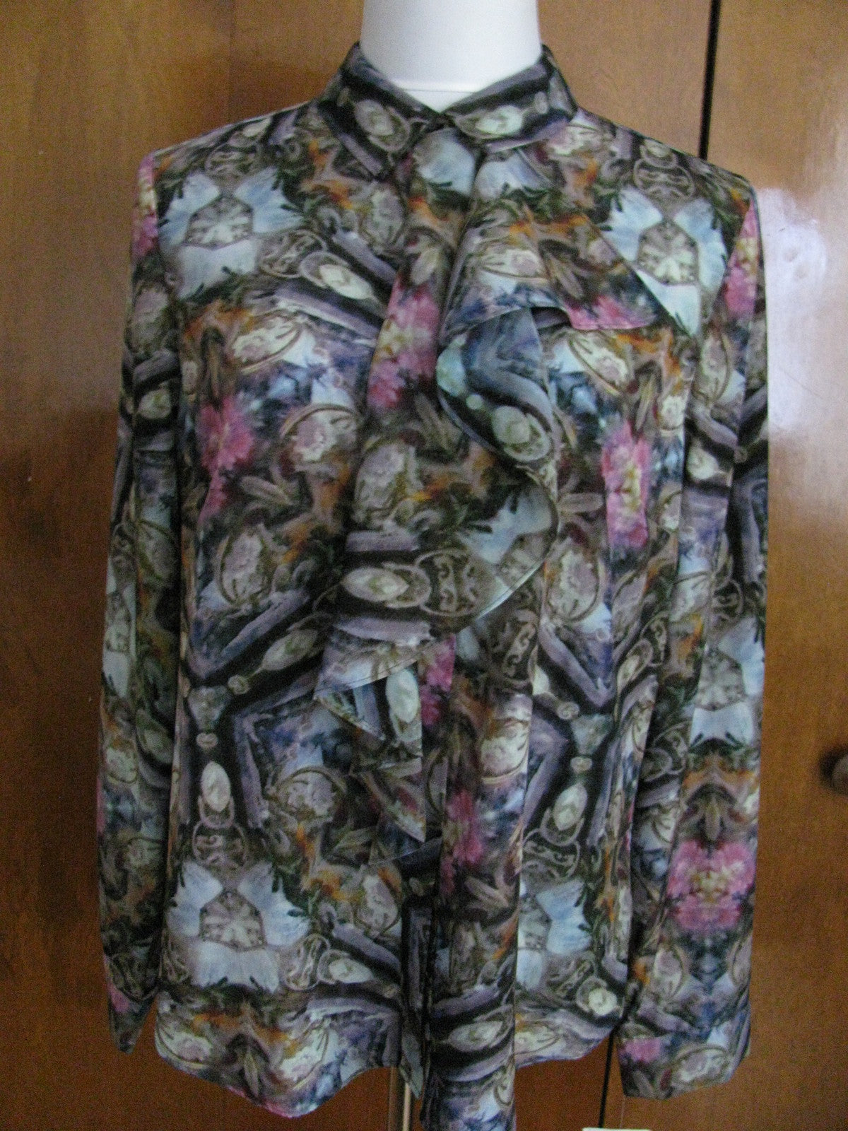 Rachel Roy women's multicolored ruffle blouse top New
