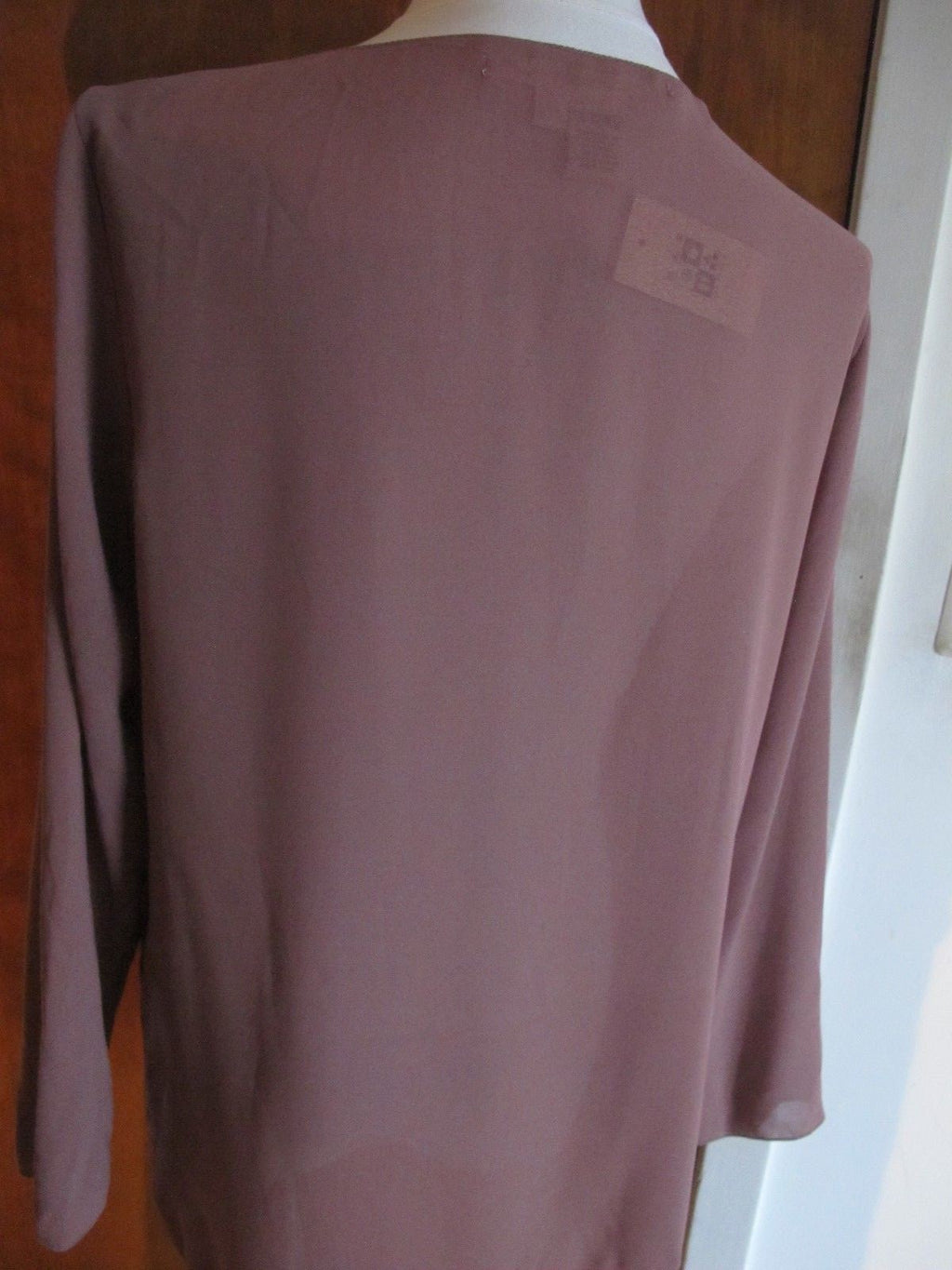 Max Studio women's brown ruffle long sleeves blouse top size large NWT