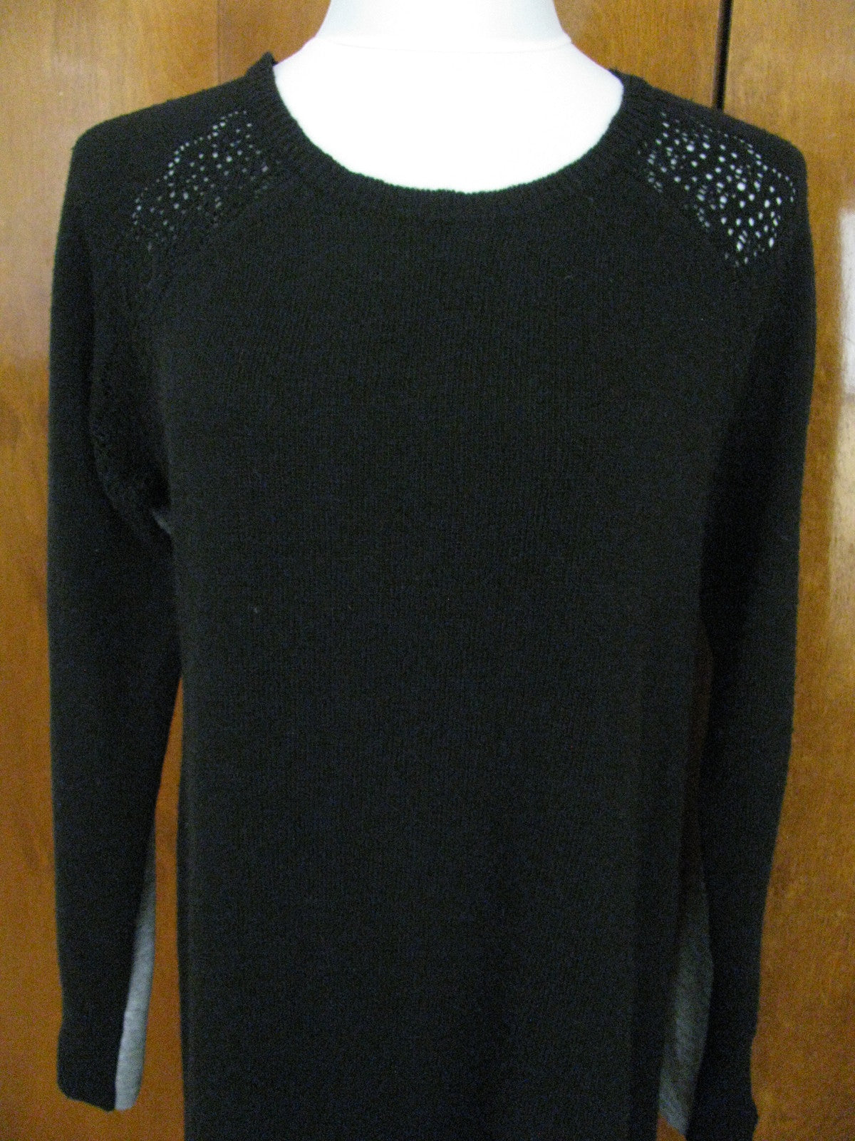 Rachel Roy women’s black gray detailed sweater dress XLarge 